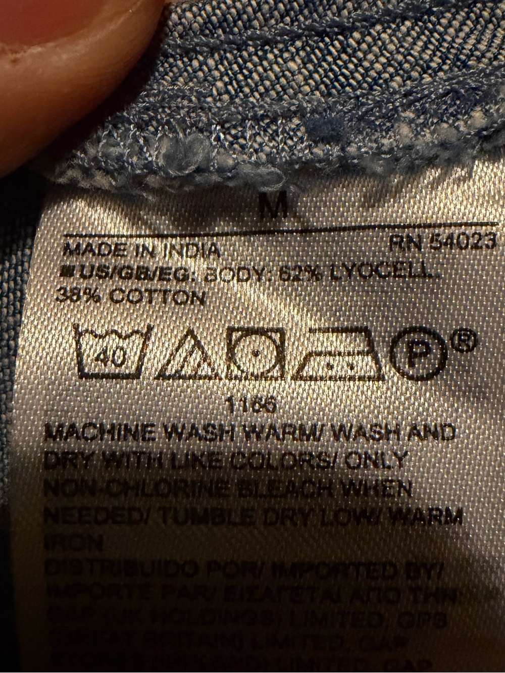GAP Wrap Maxi Dress in Denim Blue - Picture 10 of 10